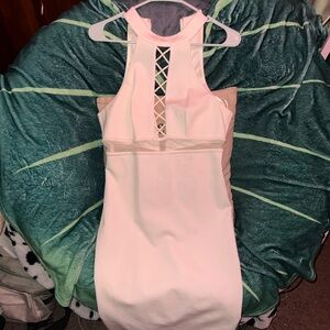 Bebe White/Cream Backless Dress